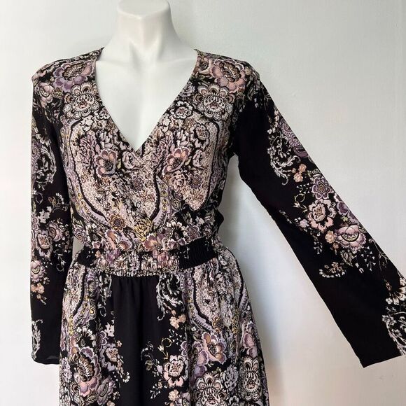 Xhilaration Paisley Long Sleeve Dress - Picture 3 of 7